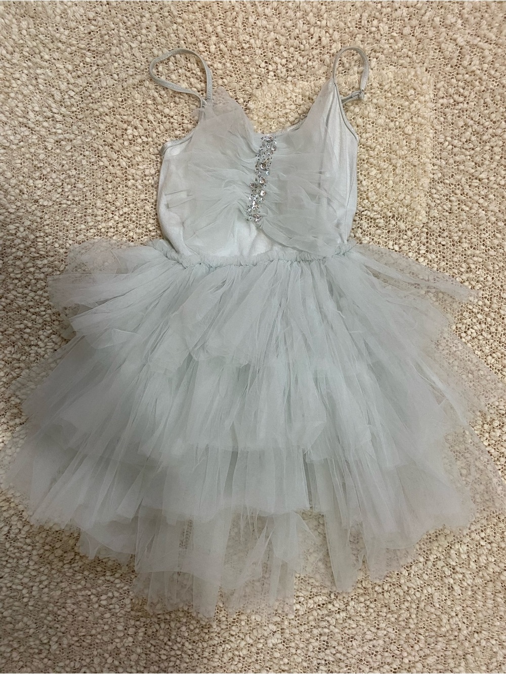 Tutu Du Monde Pale blue Layered Tulle Dance Dress with Sparkle Trim